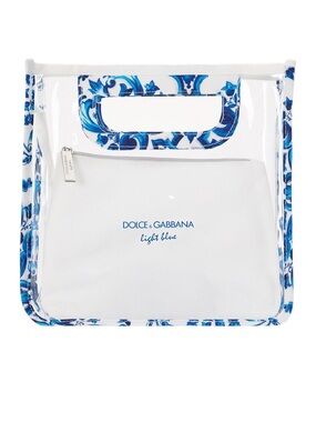 Dolce & Gabbana Light Blue Clear Bag in White and Blue